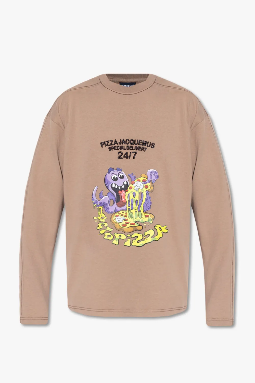 Лонгслив Jacquemus Octopizza коричневого цвета