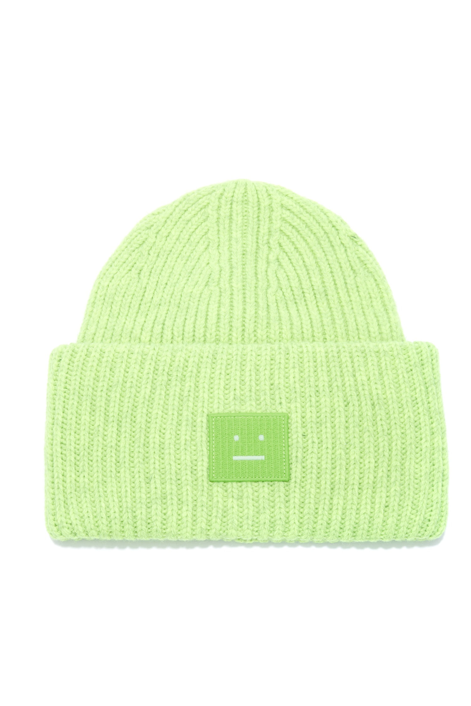 Неоново-зеленая шерстяная шапка Acne Studios