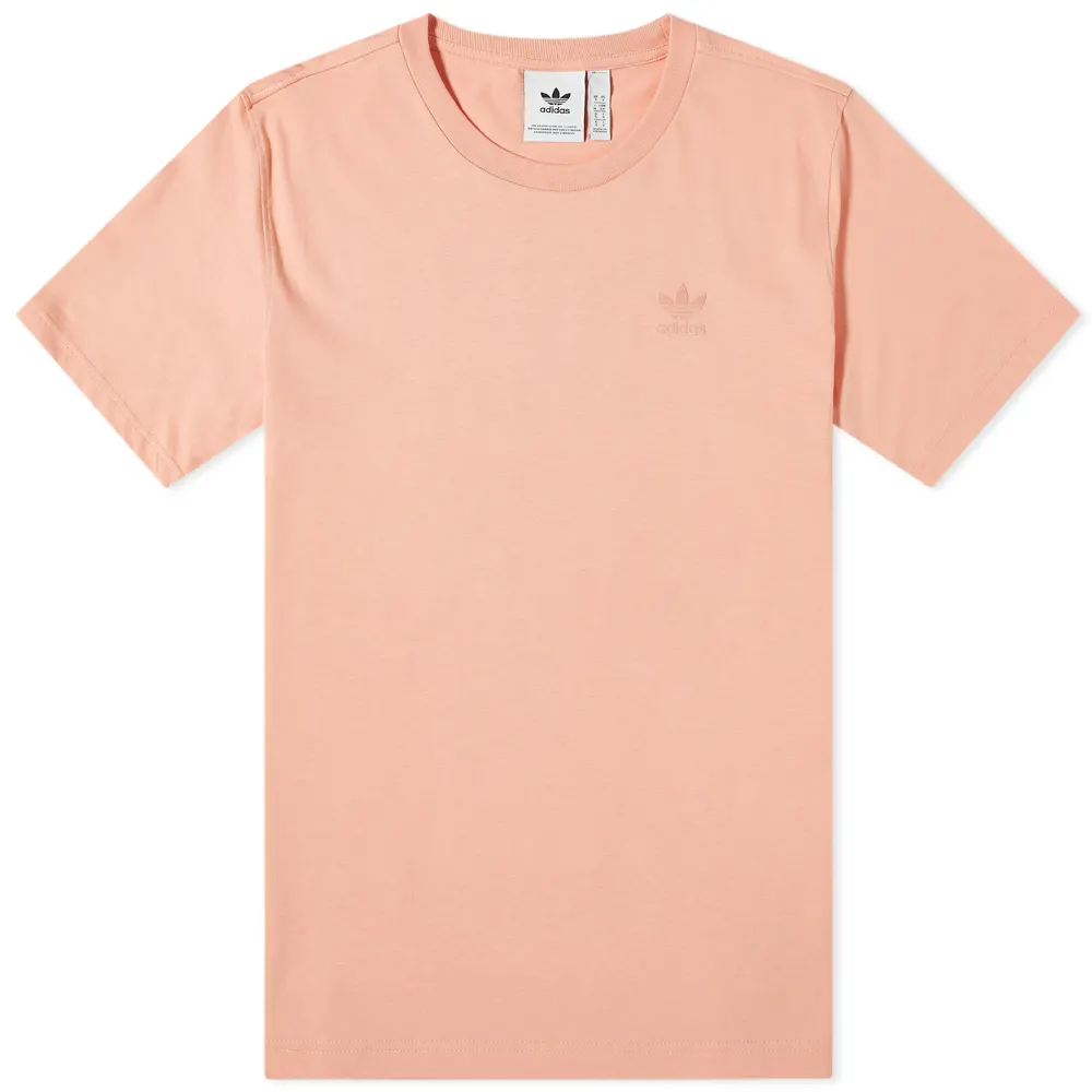 Футболка adidas с трехлистником логотипом персиковая