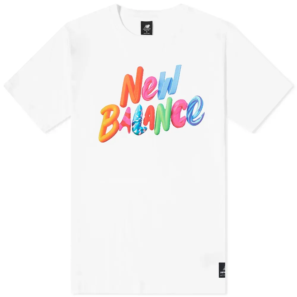 Белая футболка New Balance Velvet Spectrum