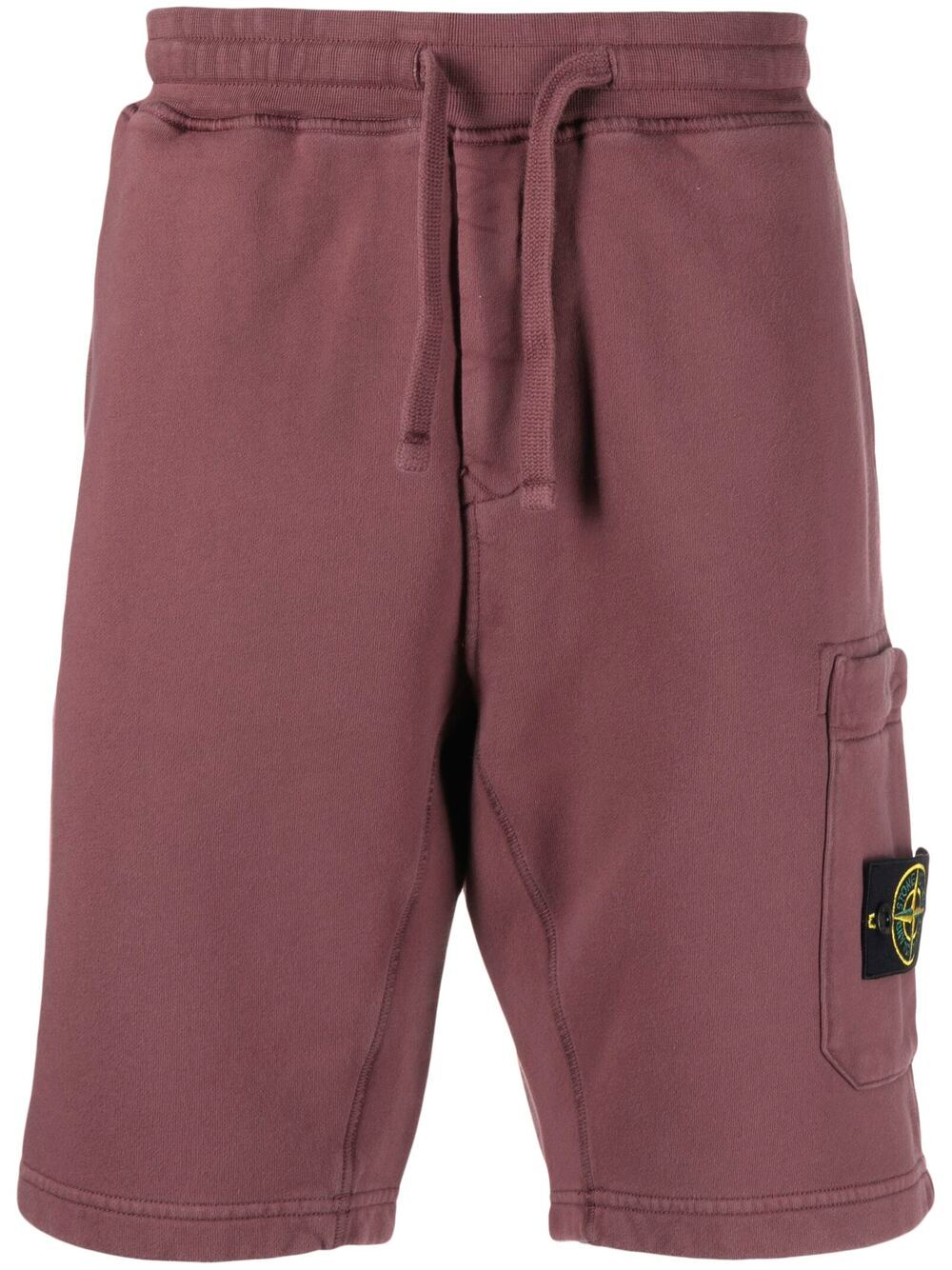 Шорты Stone Island с нашивкой Dark Red