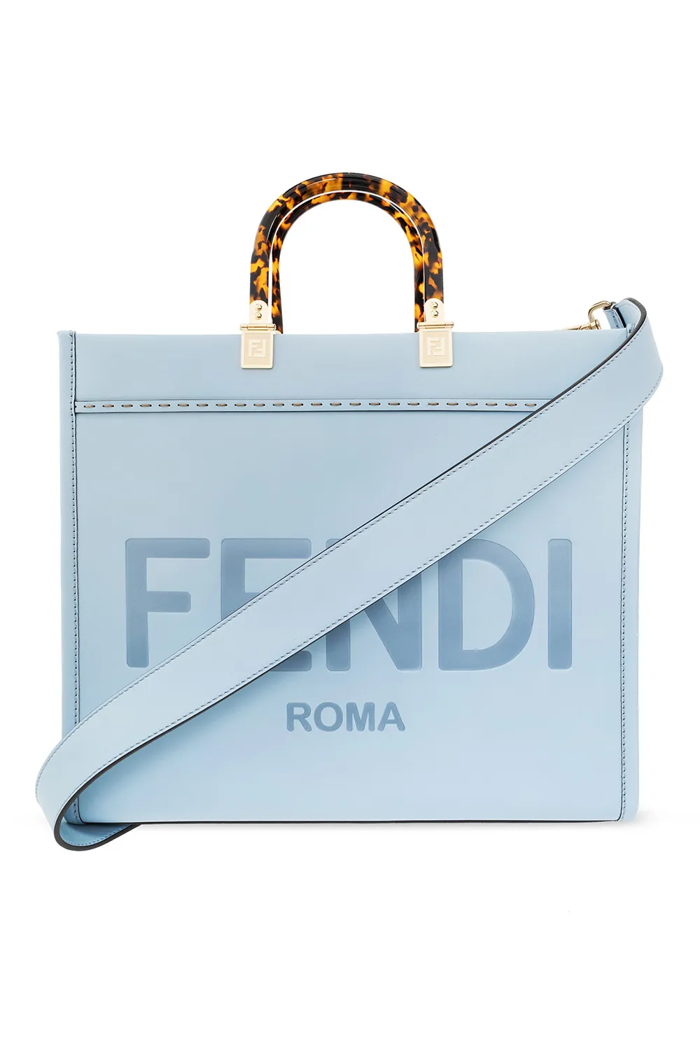 Сумка-шоппер среднего размера Fendi Sunshine Medium Light Blue