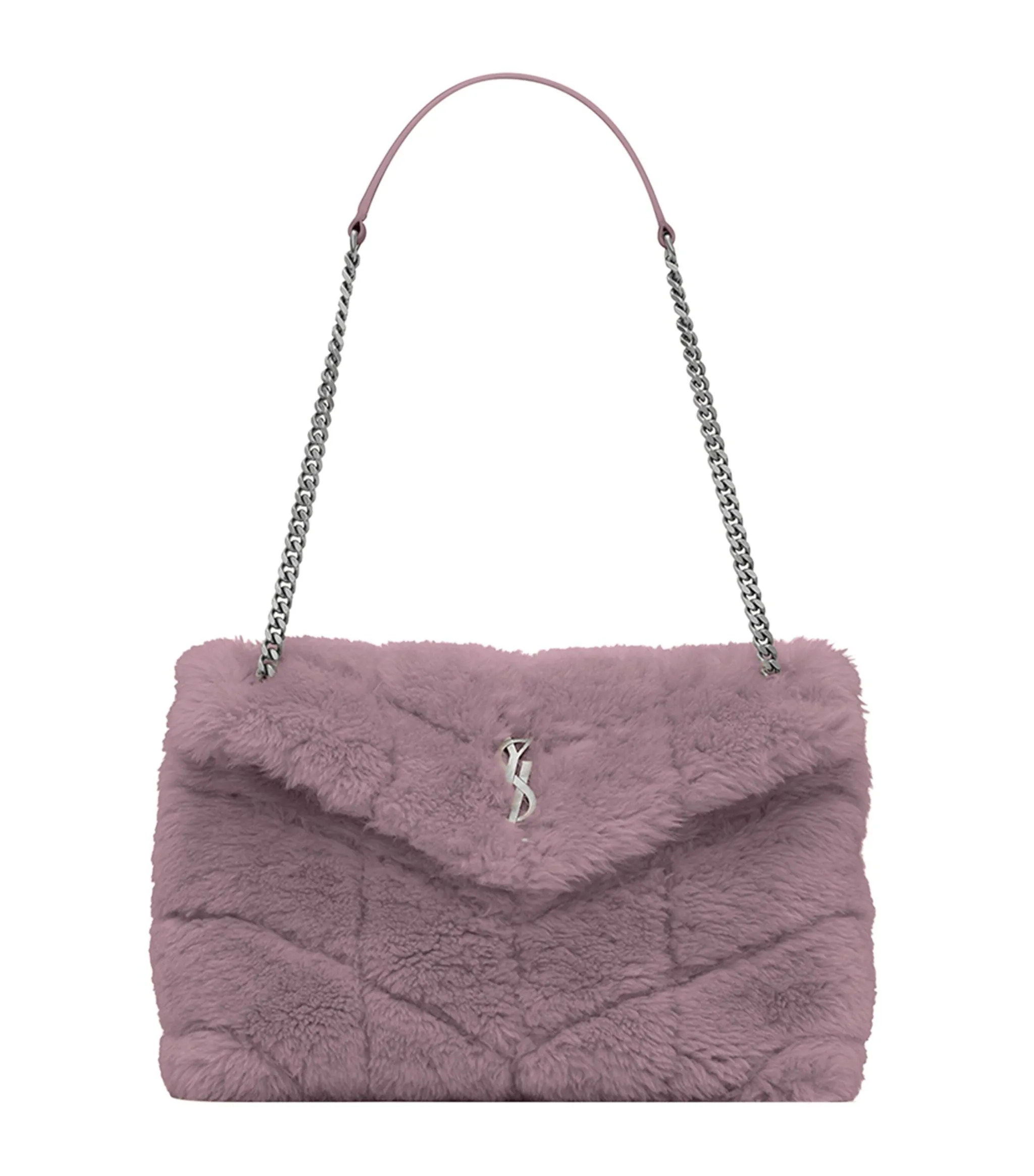 Маленькая сумка на плечо Saint Laurent Loulou из пуховой овчины