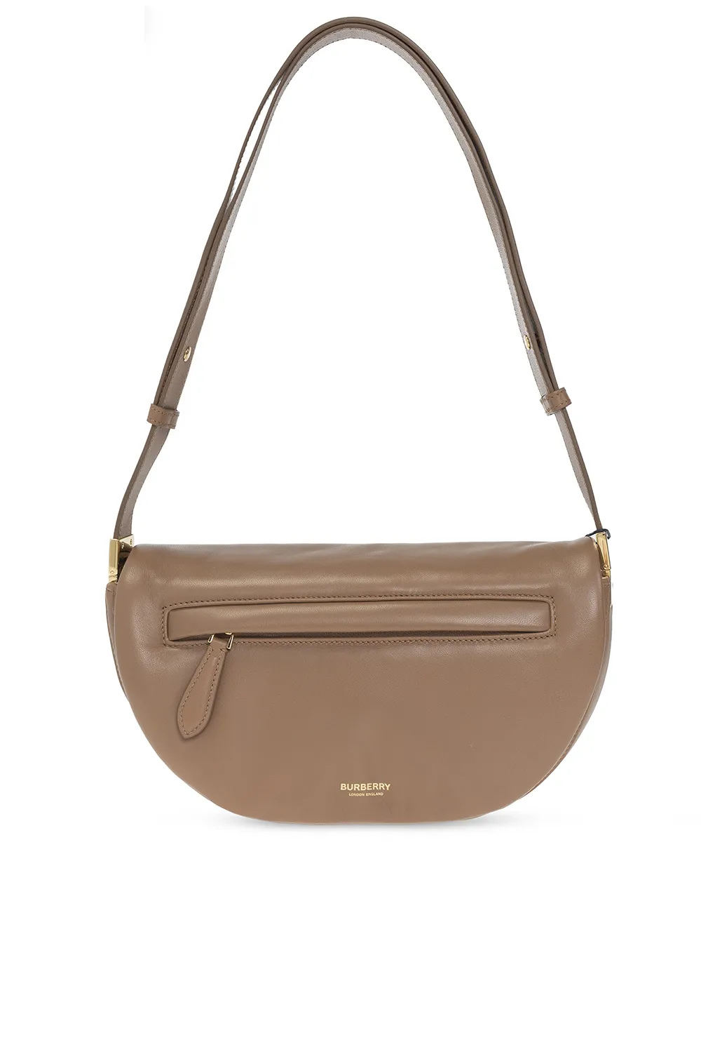 Кожаная сумка через плечо Burberry Olympia Small Brown