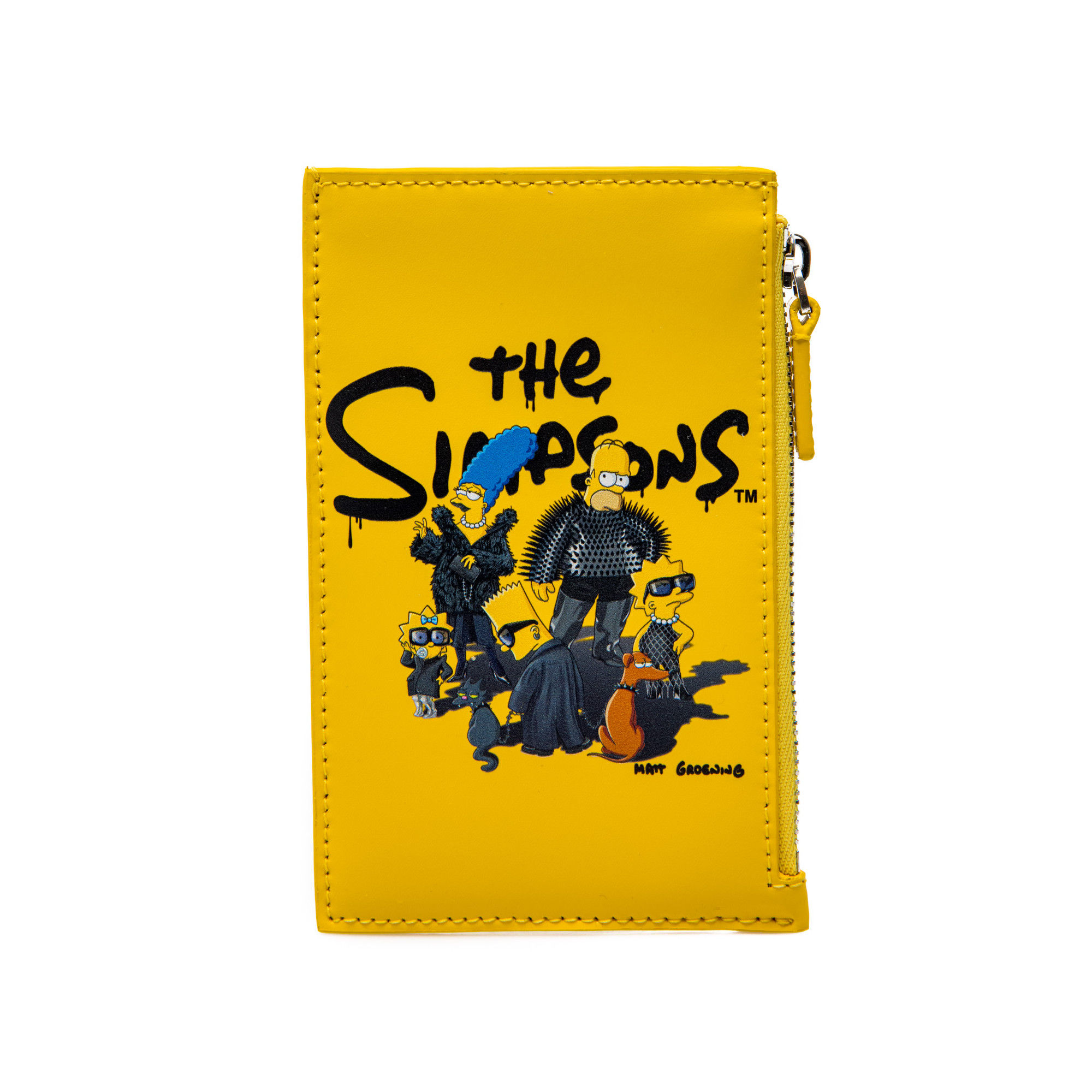 Футляр-кошелек Balenciaga Simpsons жёлтый из телячьей кожи с принт