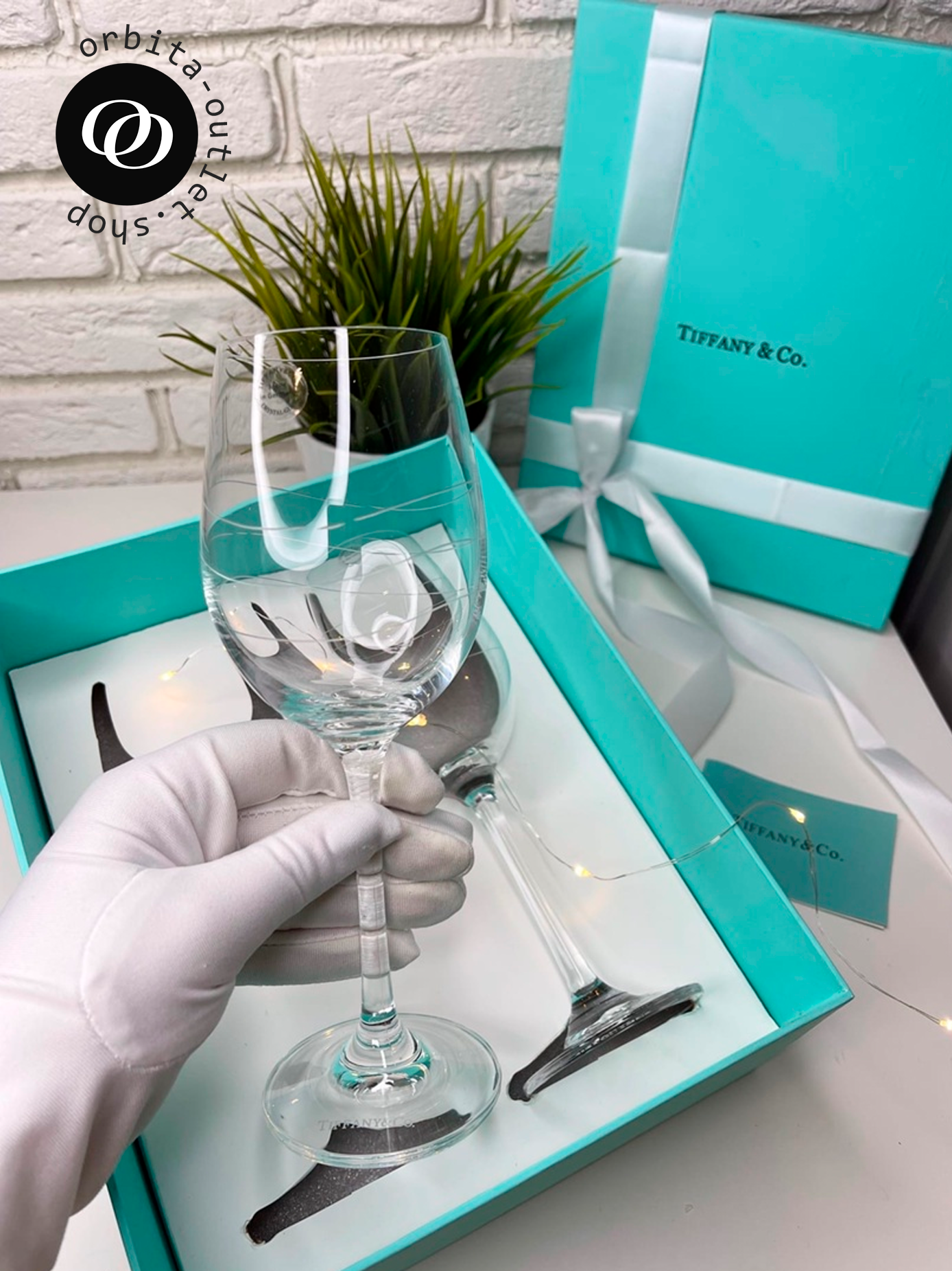 Хрустальные бокалы Tiffany & Co с гравировкой