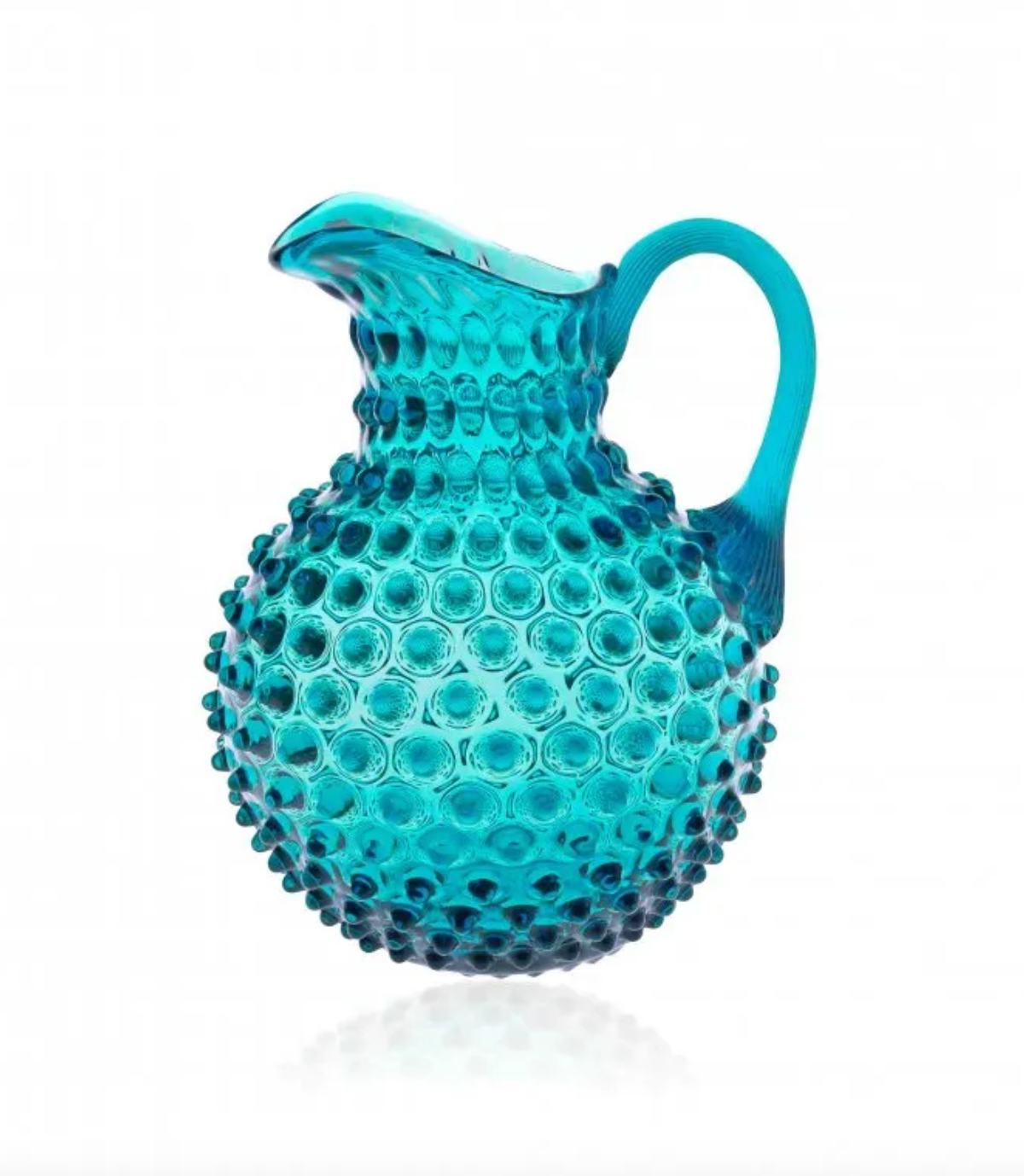 Glaskrug / Karaffe aquamarine