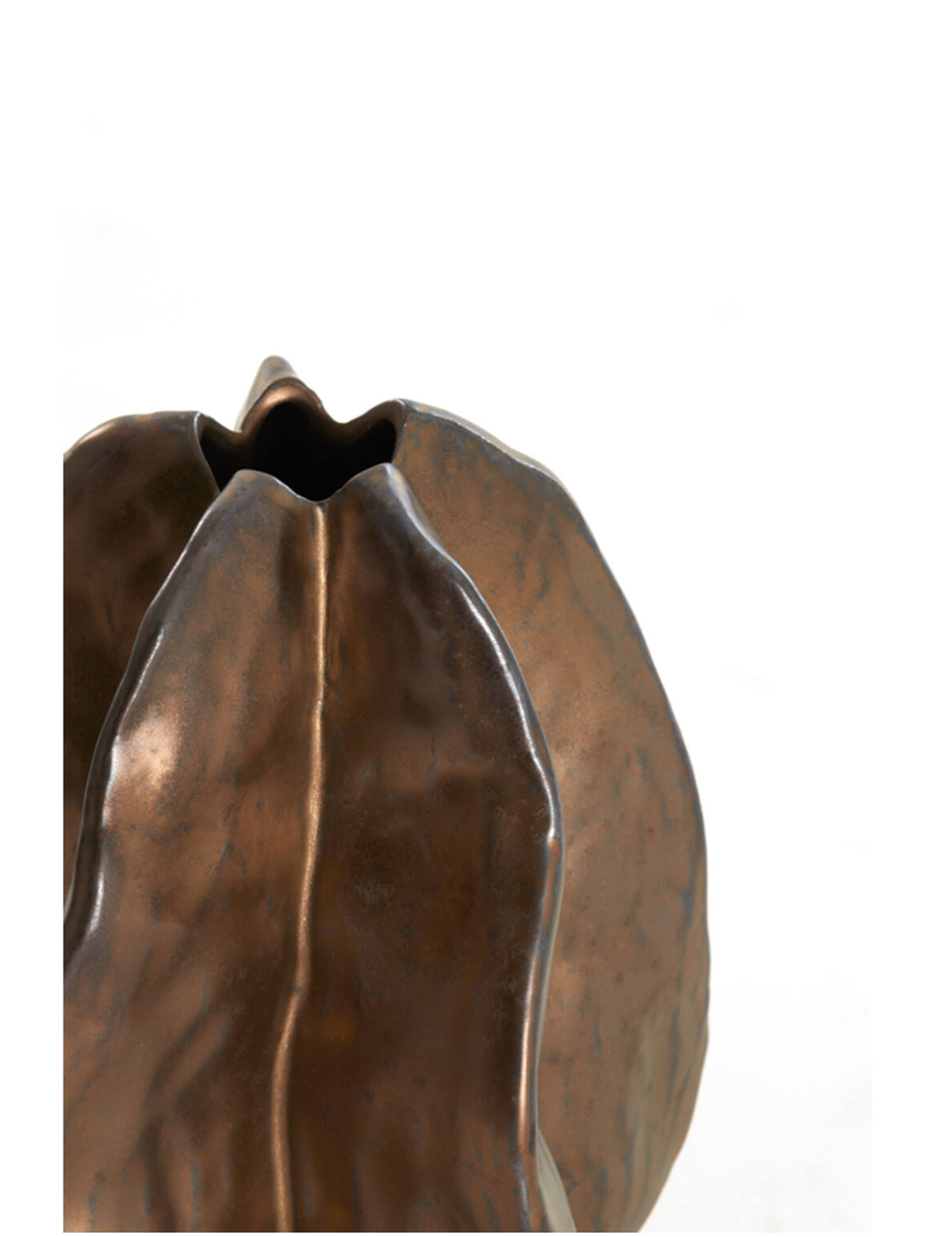 Vase Deko Idra, Kupferbraun