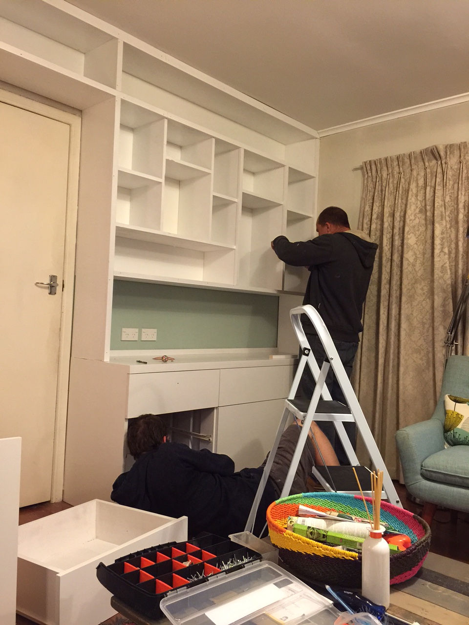 Miniature : Bibliothèque Encastrée à Étagères Aléatoires