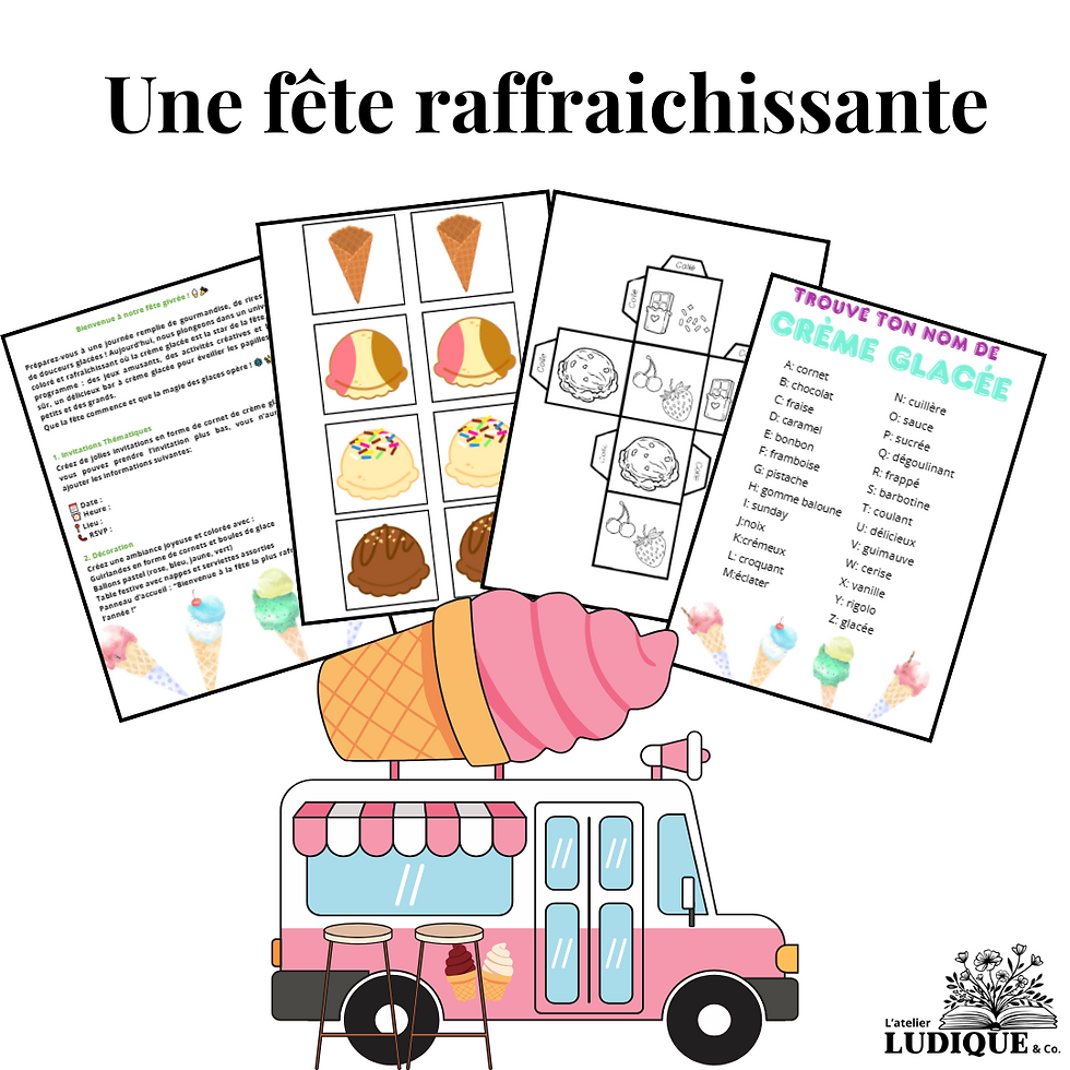 fête enfant, crème glacée, fête, enfant, organisation