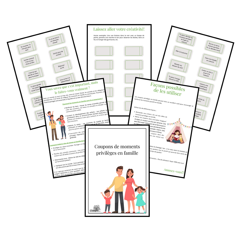 récompense enfant, jeu enfant, activité privilege