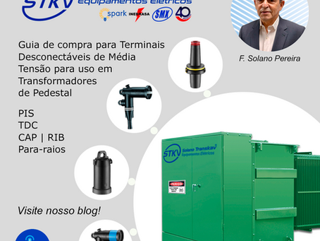 Guia de compra para Terminais Desconectáveis de Média Tensão para uso em Transformadores de Pedestal