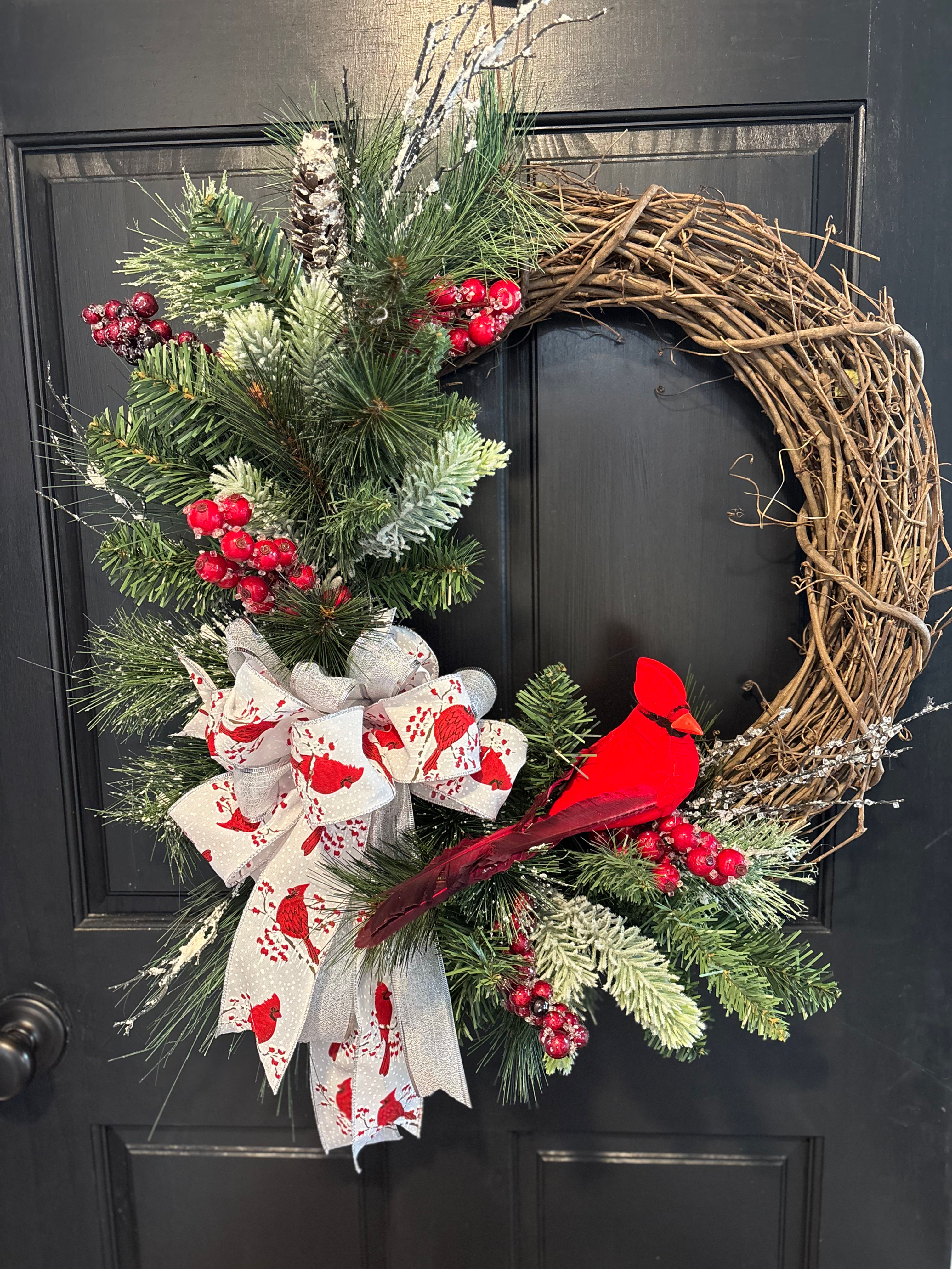 Winter Cardinal Blessings Wreath