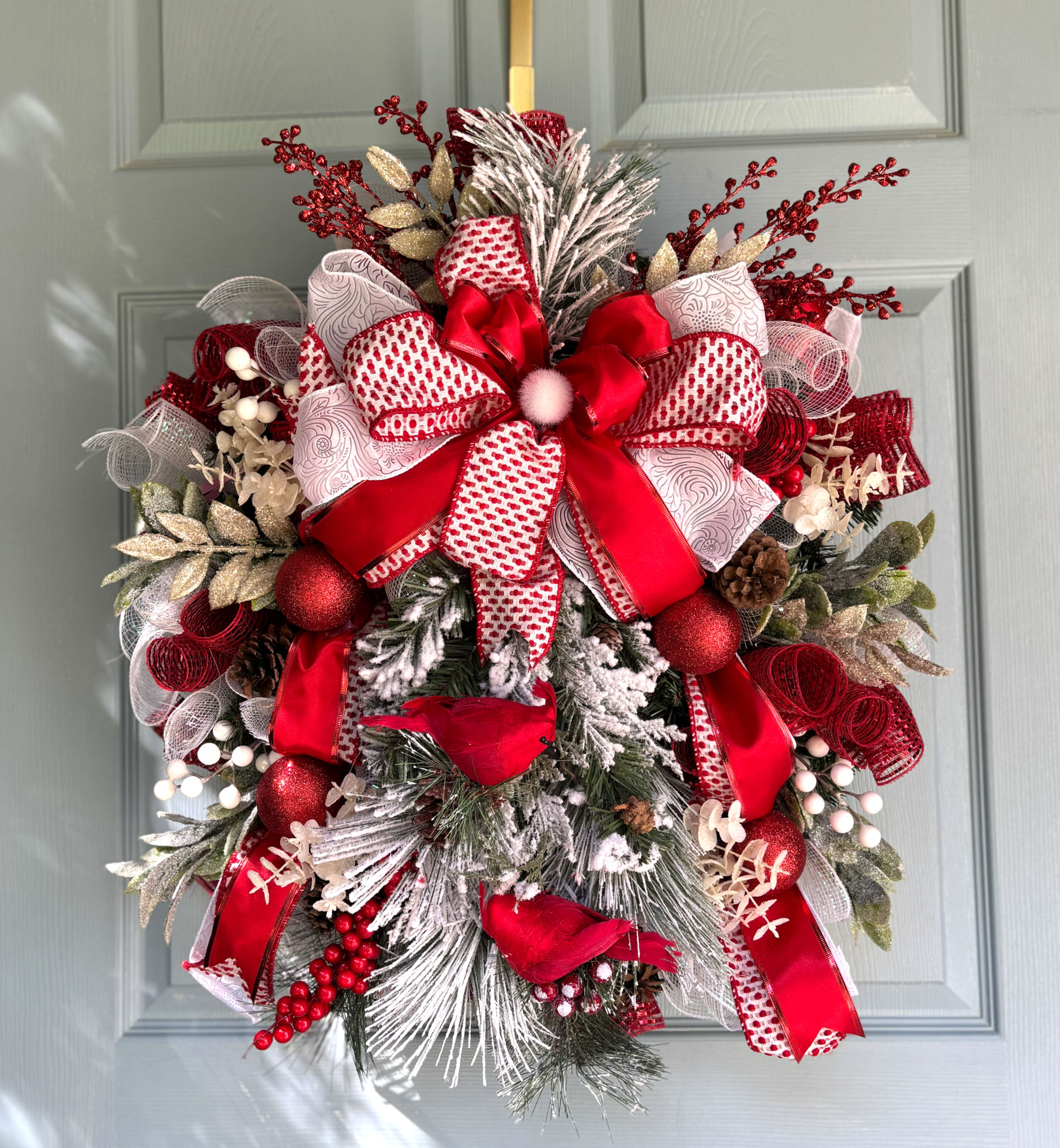Cardinal Evergreen Wreath