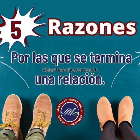  5 razones por las que una relación se termina