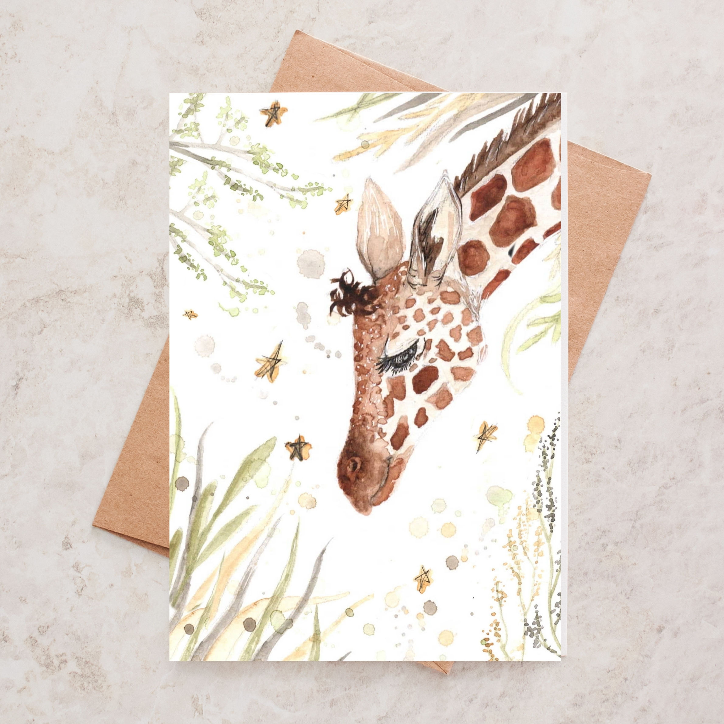 'Gracie' Giraffe Card
