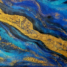 Golden lava, Acrylic on canvas, 120x80cm