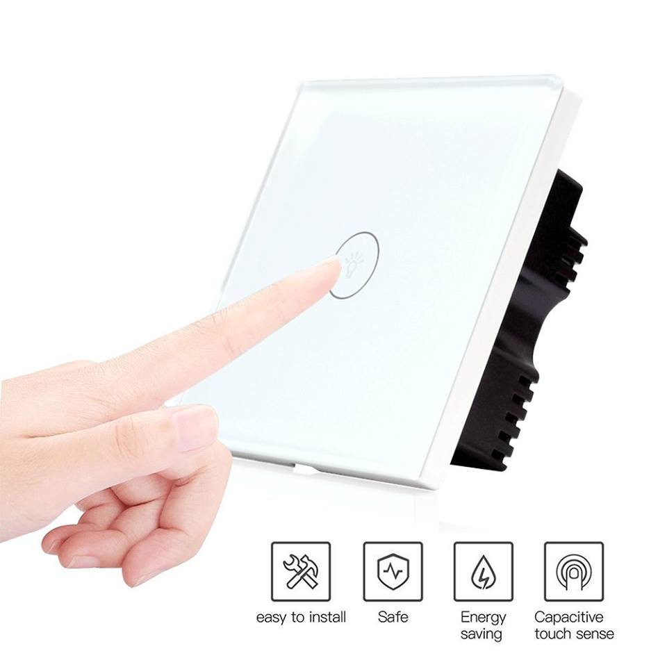 Thumbnail: Smart Wi-Fi Touch Switch,Works With Alexa & Google Home,Touch& Phone APP Control