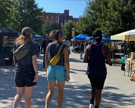 Young adults attending the RVAs Black Farmers Market