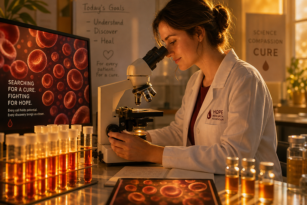 Image of technician performing medical research activity