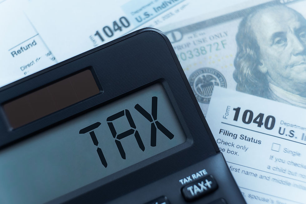 1040 Income Tax Forms and W-2 Payroll Statements with Federal Treasury Rebate Checks Tax C