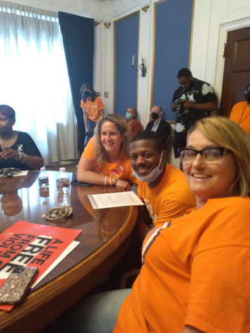 Mayor Ed Gainey rallies the support of local officials and organizers as he declares an of