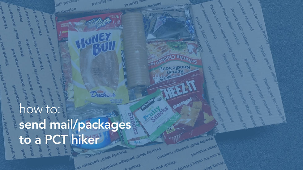 how to: send mail/packages to a PCT hiker