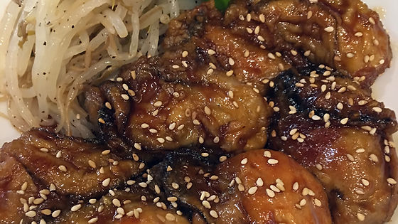 Oyster Teriyaki W soup, salad and rice