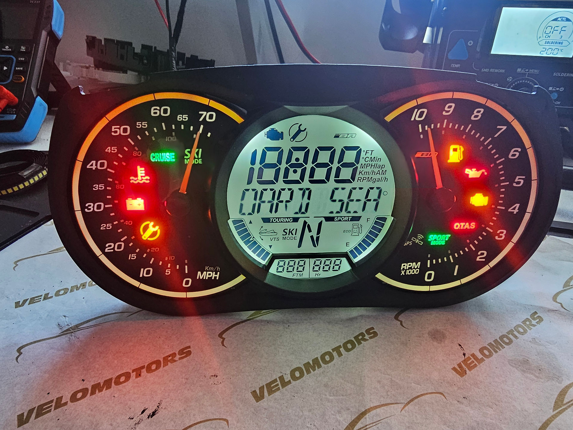 lcd dark seadoo gauge
