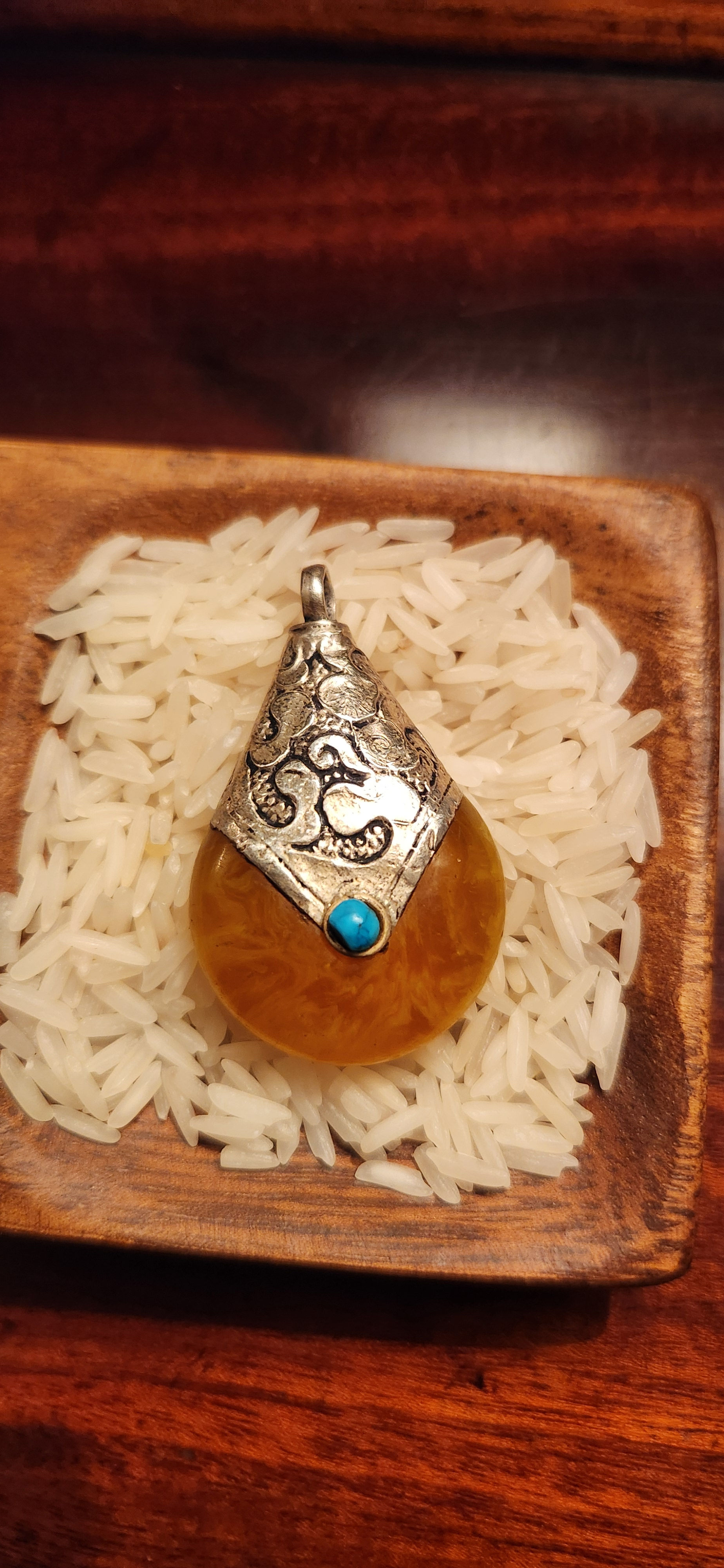 copy of copy of copy of Tibetan Amber Resin Pendant
