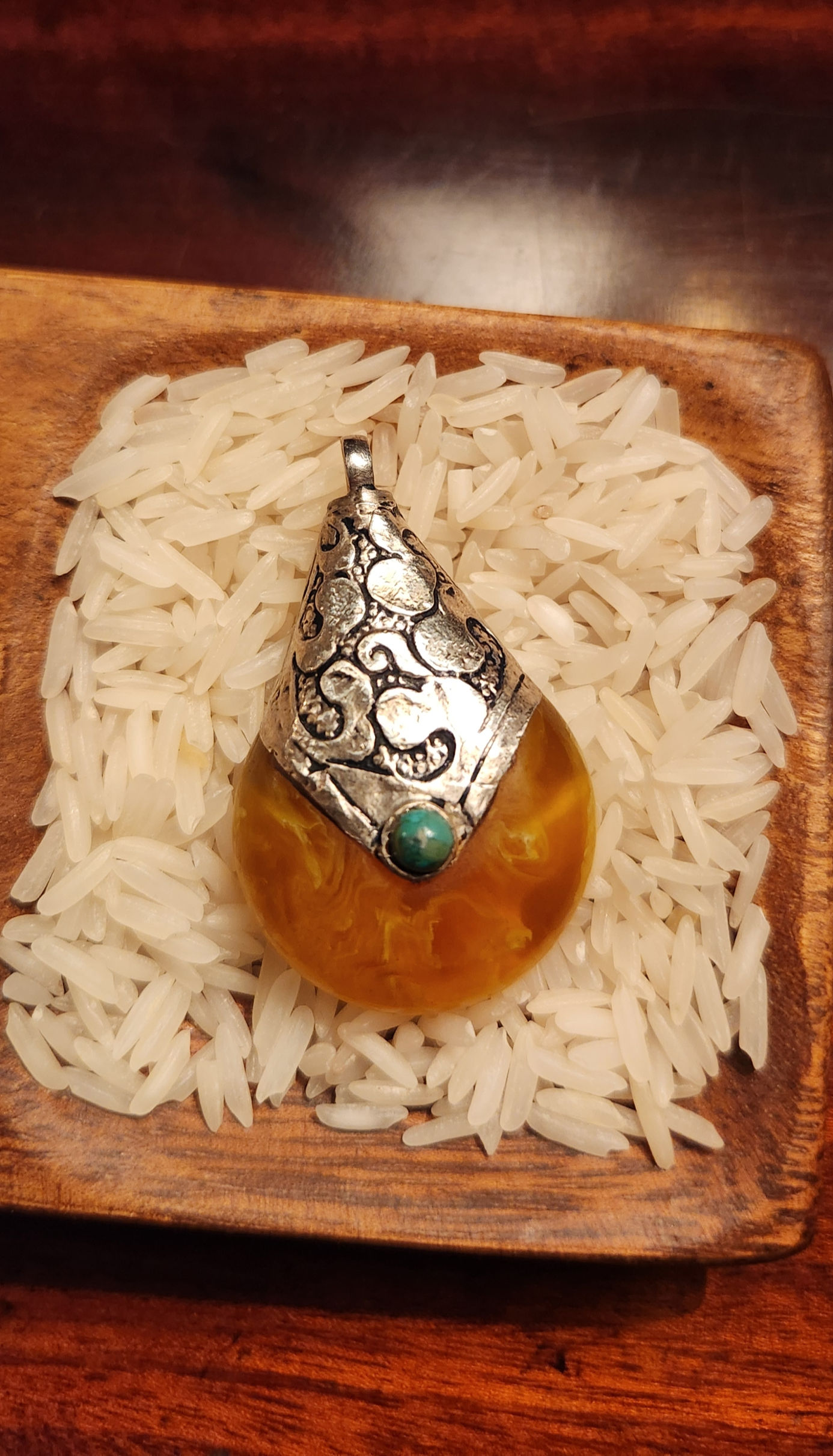 copy of copy of Tibetan Amber Resin Pendant