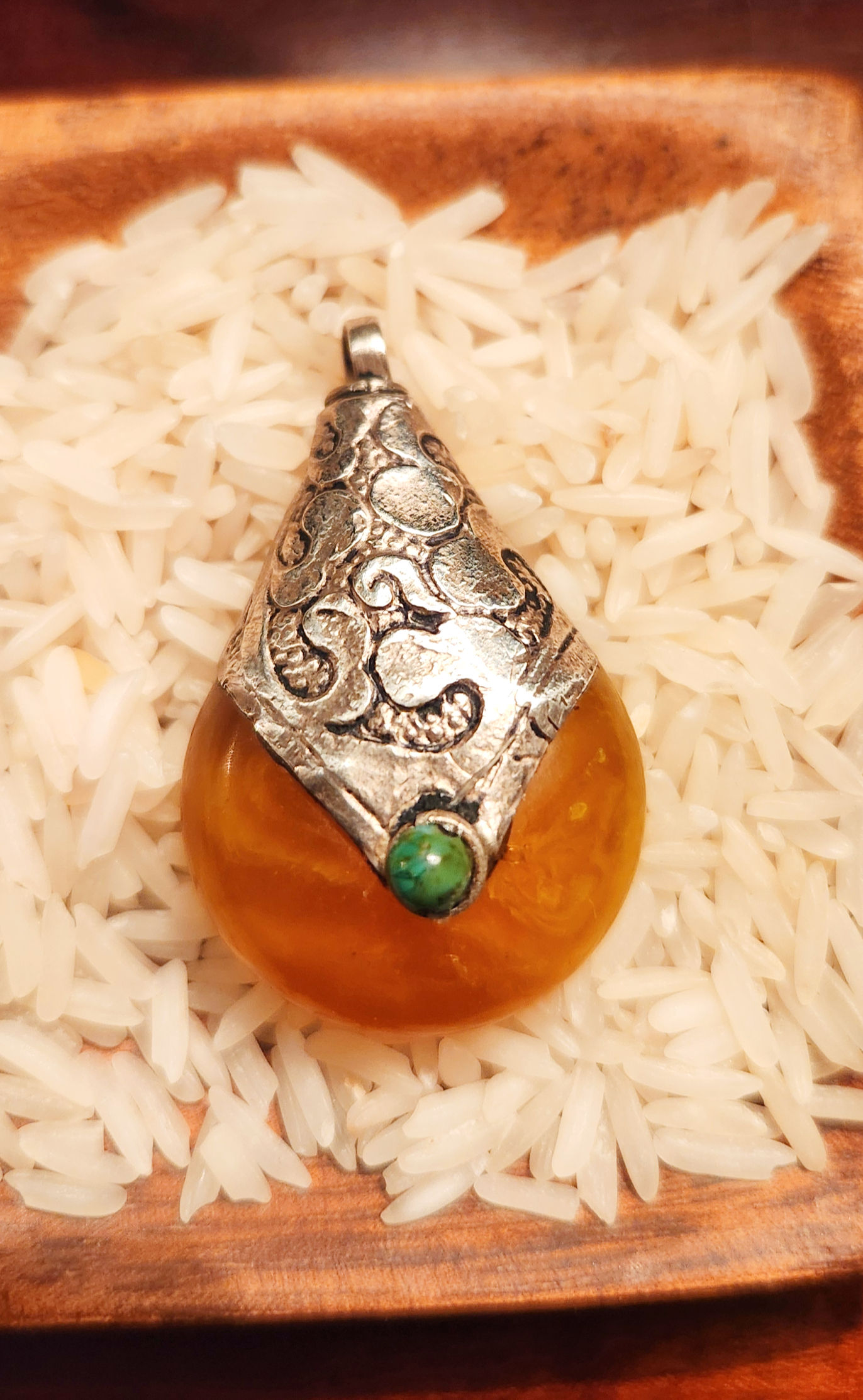 Tibetan Amber Resin Pendant