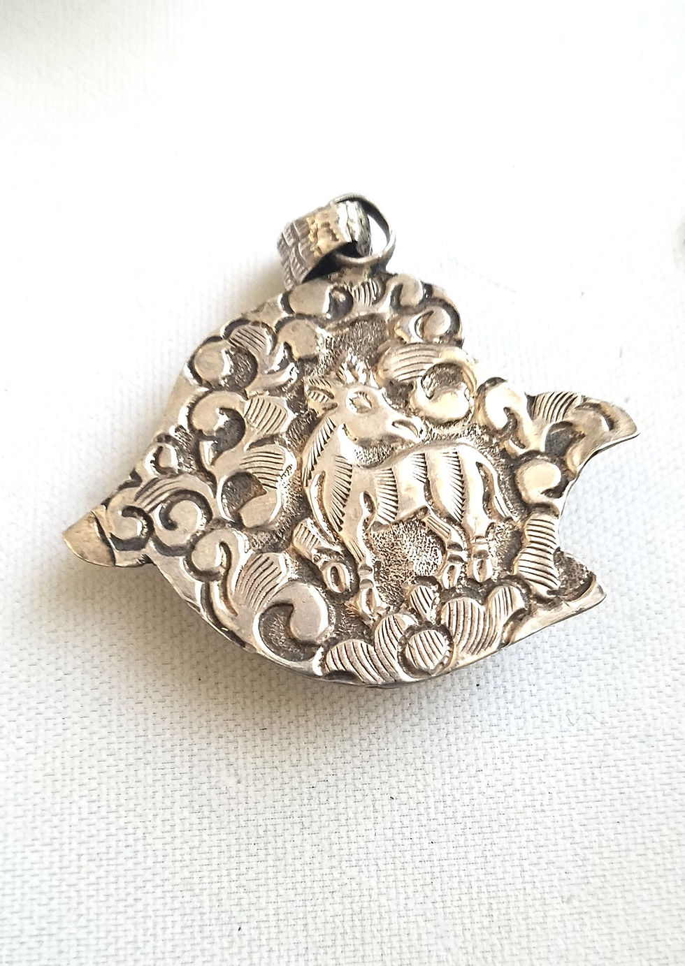 Thumbnail: Tibetan Fish and Turquoise Pendant