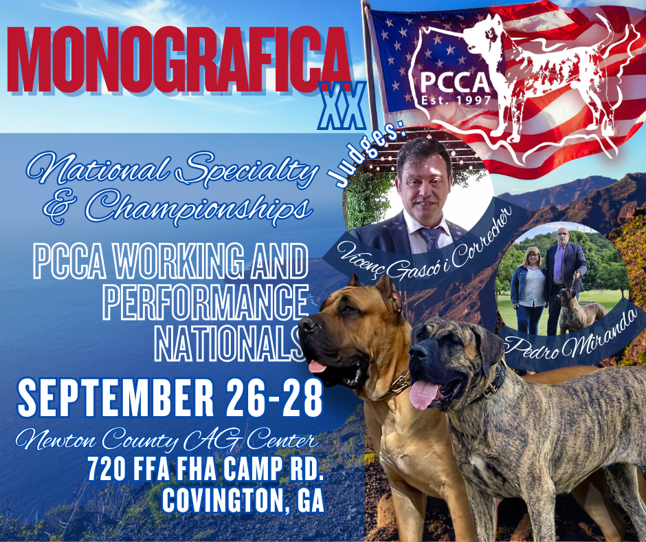 2025 US Monografica XX< National Specialty and Championships & PCCA Working and Performance Nationals