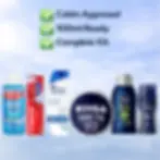 Men’s cabin-size toiletry kit with Nivea, Colgate and Head & Shoulders travel-size essentials