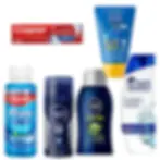 Men's Nivea travel toiletries kit with deodorant shower gel toothpaste mouthwash shampoo and SPF50 sun lotion