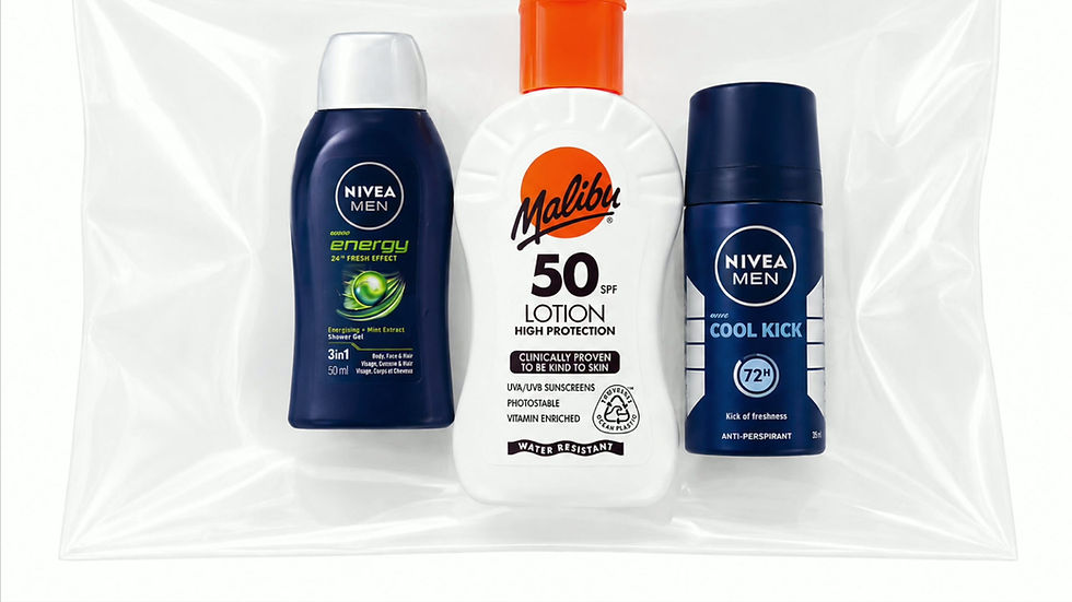 Thumbnail: Summer Travel Essentials Kit for Men – SPF50 Sun Cream, Shower Gel & Deodorant