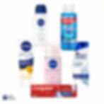 Women’s cabin-approved toiletry kit with Nivea and Colgate travel-size essentials
