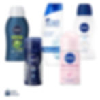 Couples travel shower kit with Nivea Men Energy shower gel, Nivea Pearl & Beauty roll-on, Nivea Rich Moisture shower cream, H