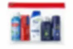 Men’s travel toiletries kit carry on 100ml cabin approved with Nivea Men, Colgate, Head & Shoulders in clear bag