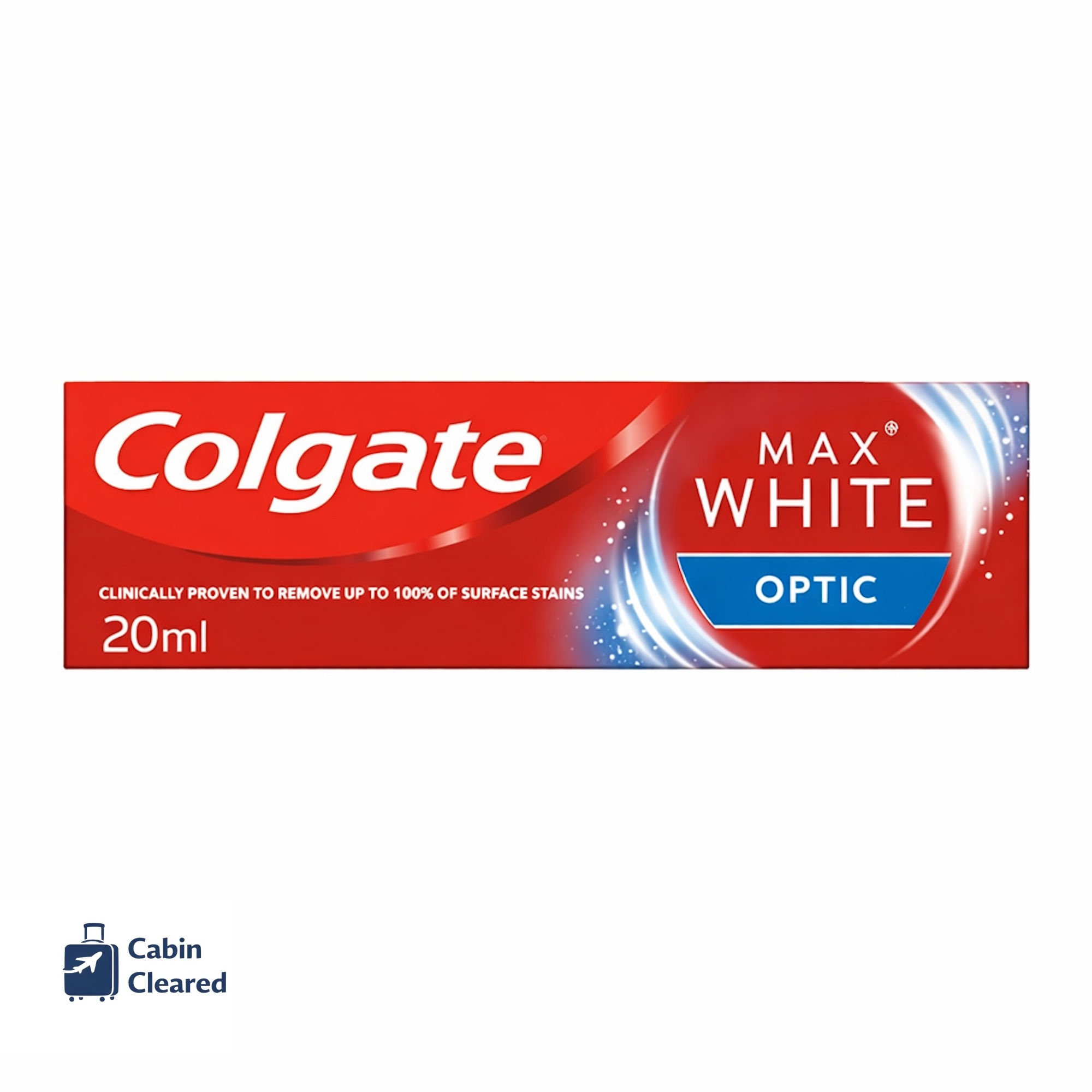 Colgate 20ml toothpaste tube suitable for carry-on luggage