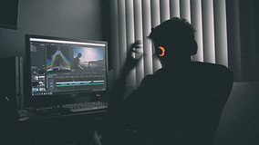 Man Editing Video