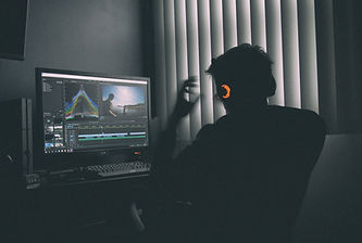 Man Editing Video