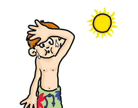 Encuerados por causa del calor