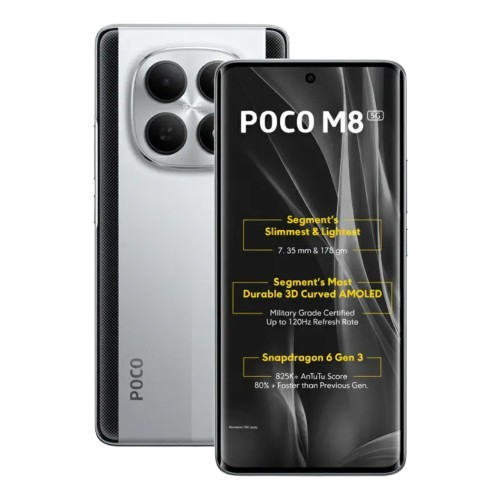 Poco M8 5G (Storage 256GB) (8 GB RAM) Frost Silver | R.R.Mobiles