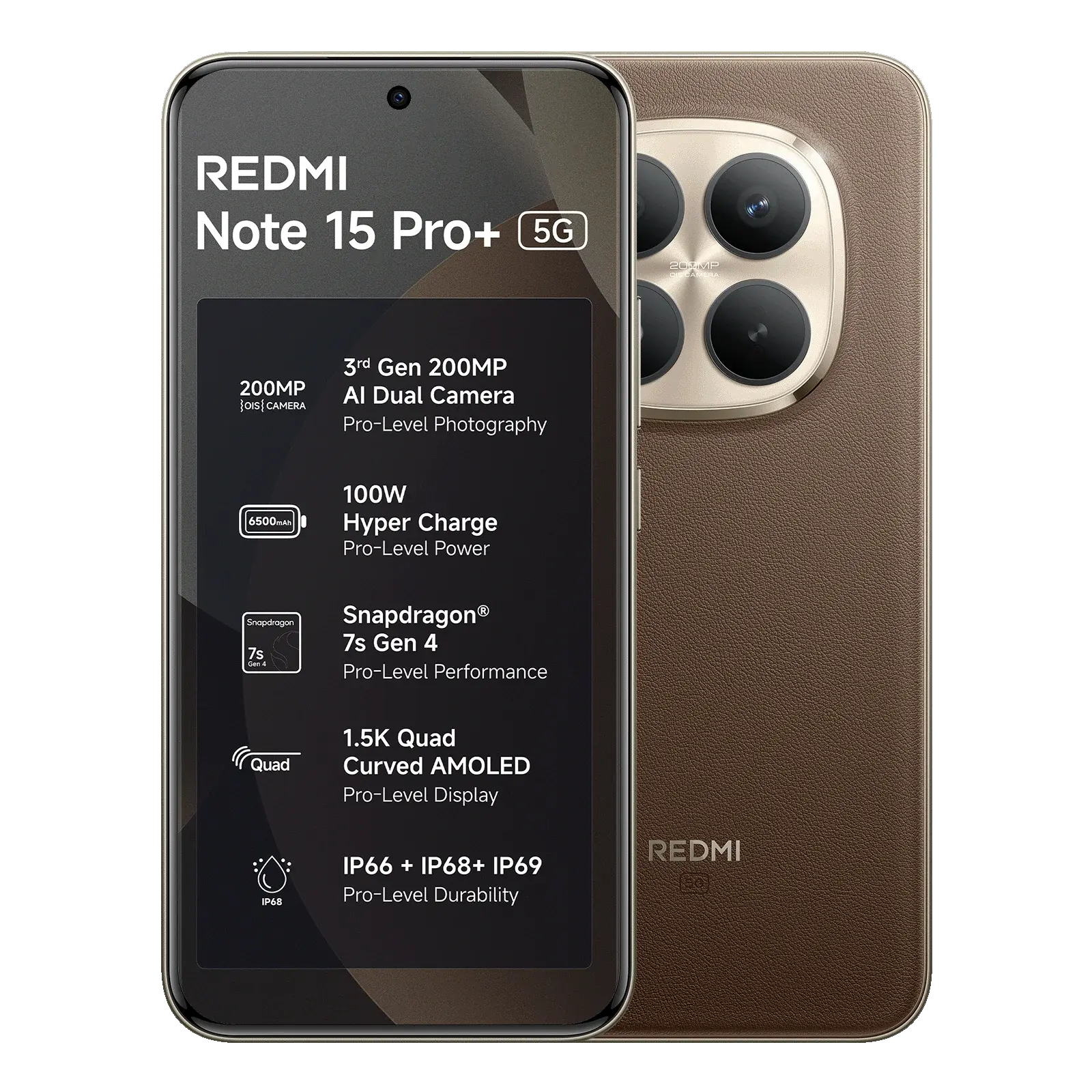 Redmi Note 15 Pro + 5G (Storage 512GB) (12 GB RAM) Coffee Mocha