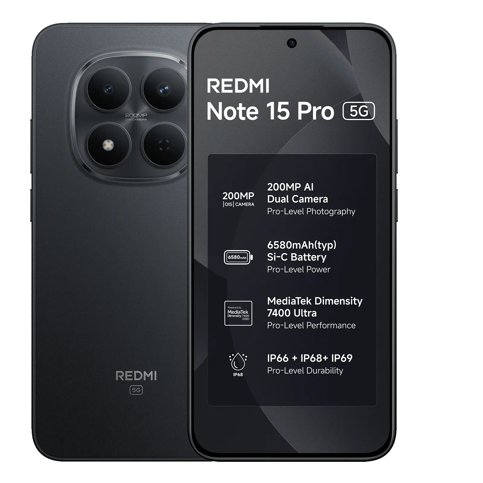 Redmi Note 15 Pro 5G (Storage 256 GB) (8 GB RAM) Carbon Black