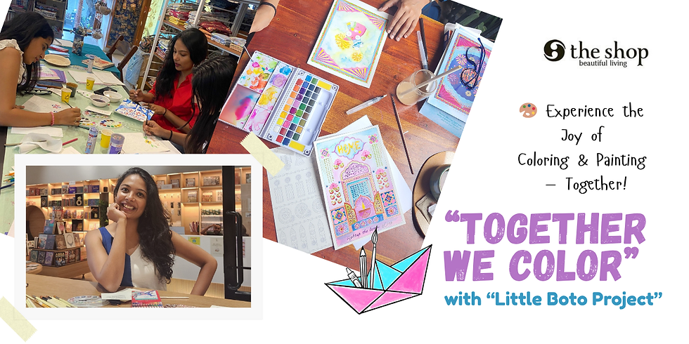 Together we color with Little Boto!