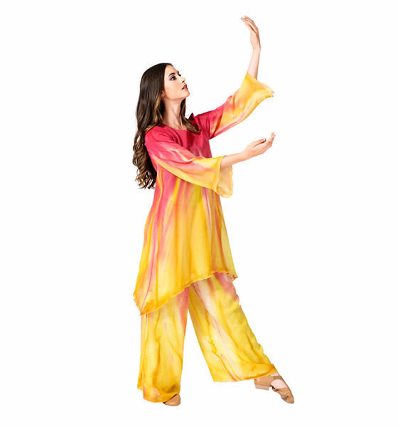 Thumbnail: Adult Water Colour Long Sleeve Tunic Style WC101