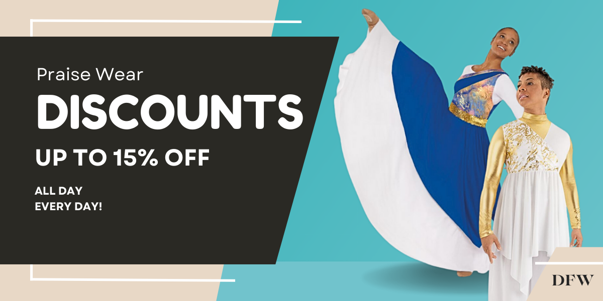 Dance Fashions Warehouse discount praise and worship dance attire